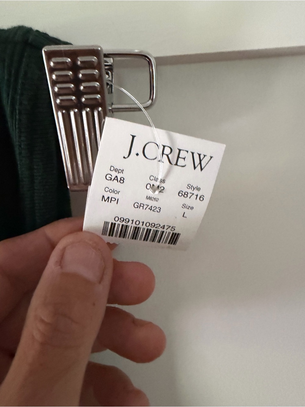 J.Crew Favorite tank Dark Green tank top -large -women’s. New with tags! - Picture 2 of 4